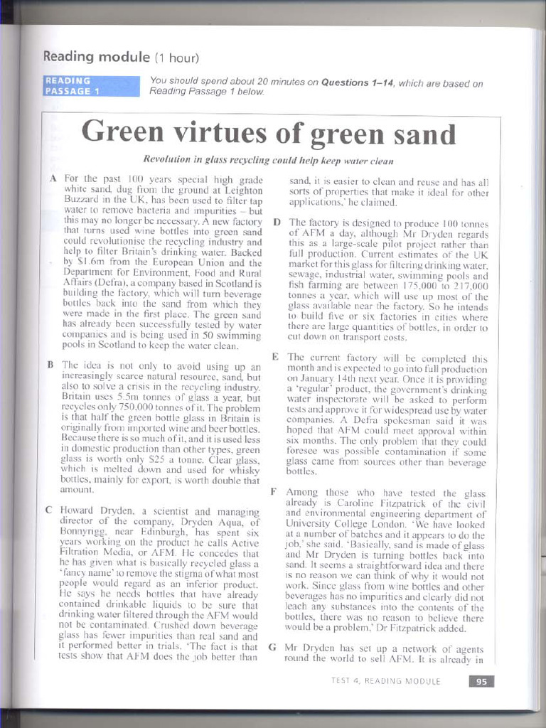 Ielts - Practice Reading 4-95-105 | PDF