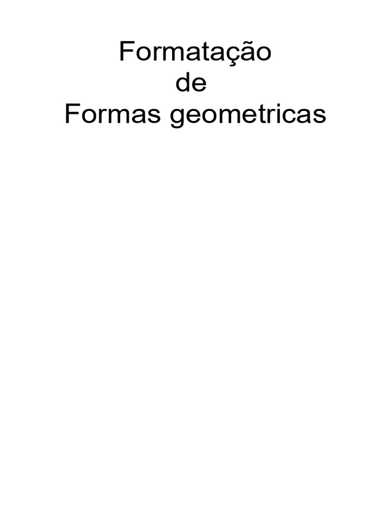 Formas Geométricas y su Formato | PDF