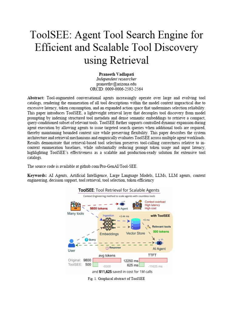 ToolSEE: Agent Tool Search Engine for Reliable Tool Selection | PDF ...