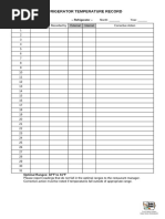 SC2 Temperature Record Sheet | PDF