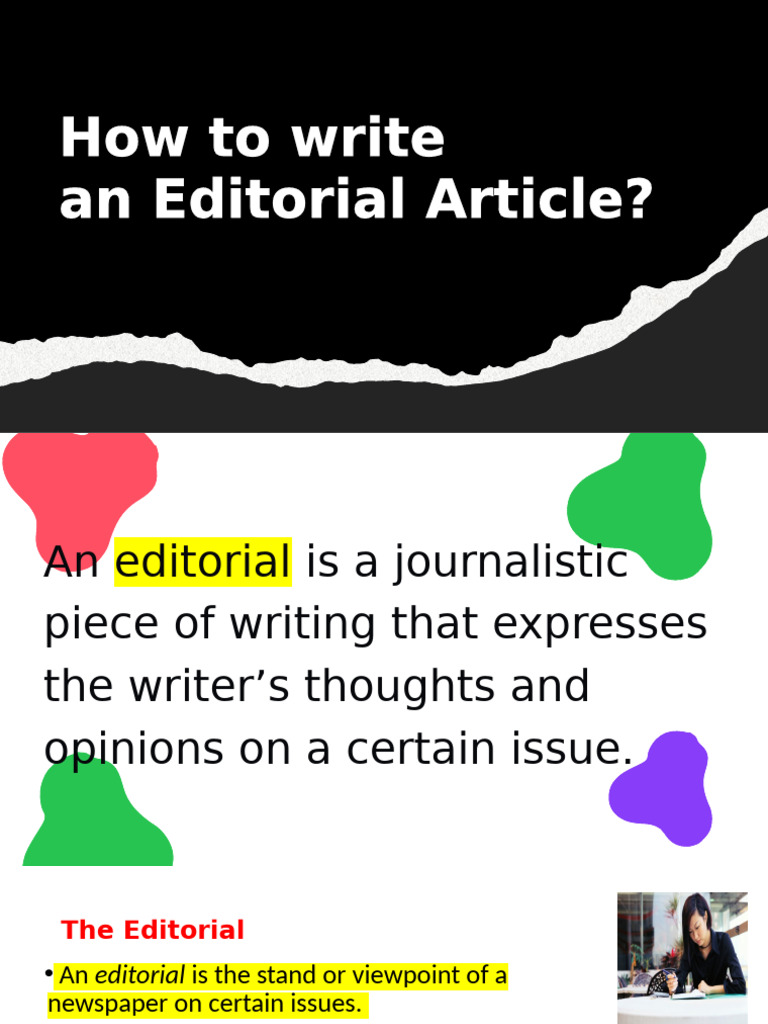Writing Effective Editorial Articles | PDF | Argument | Learning