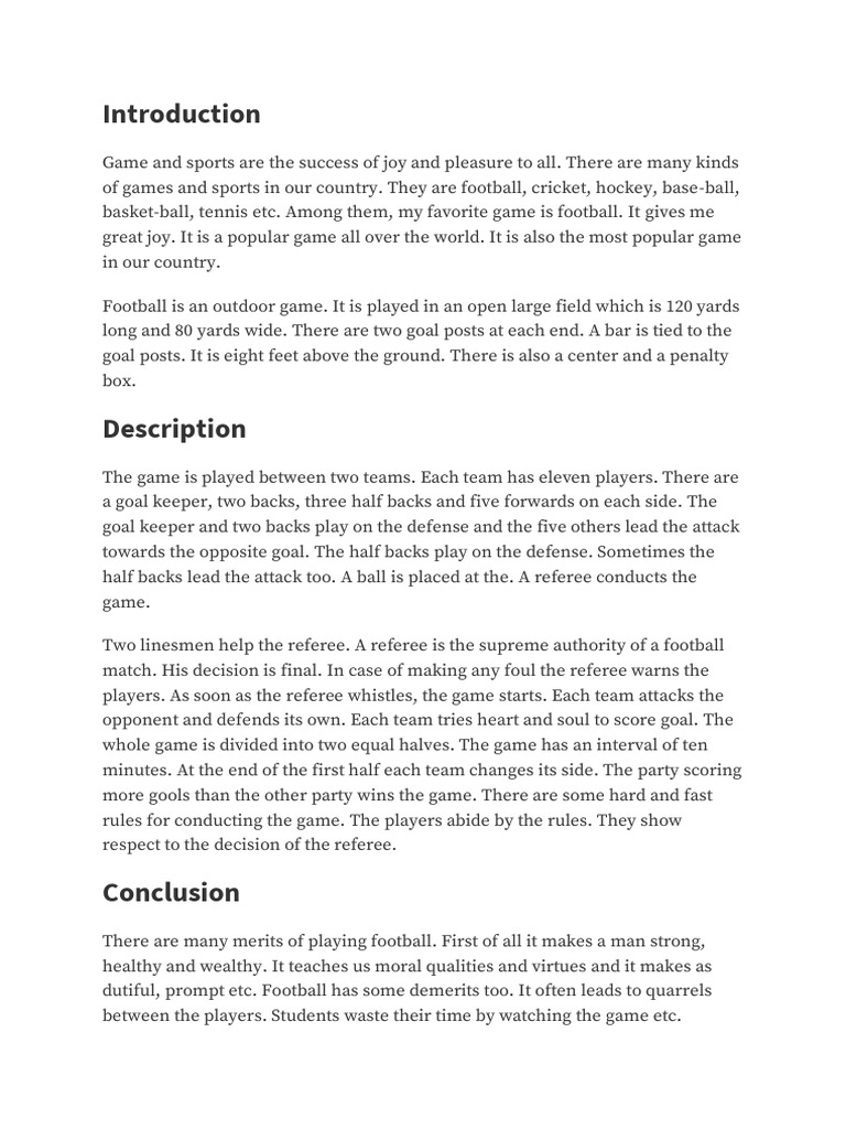 The Joy of Playing Football | PDF