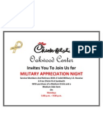 Chick fil A- Military Appreciation Night