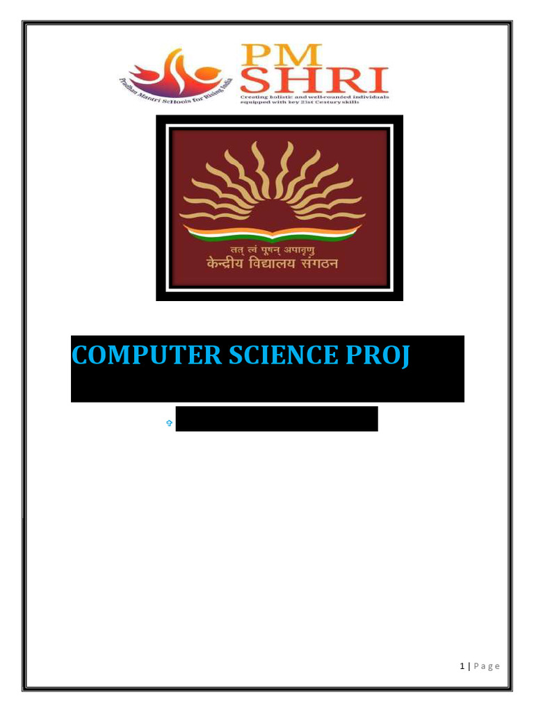 CS Project 2023 24 New 1 | PDF | User (Computing) | Databases