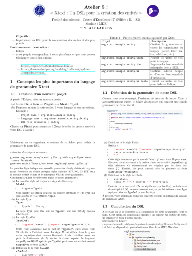 Création d'un DSL avec Xtext | PDF | Java (Langage de programmation ...