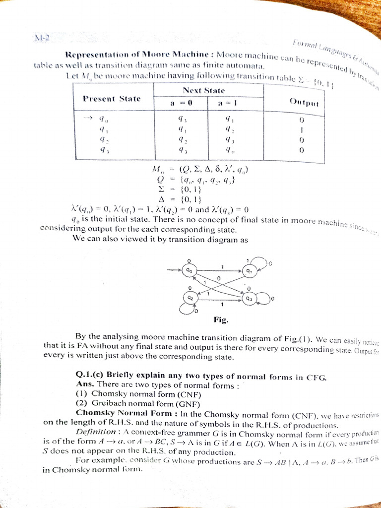 Moore Machine Representation Explained | PDF