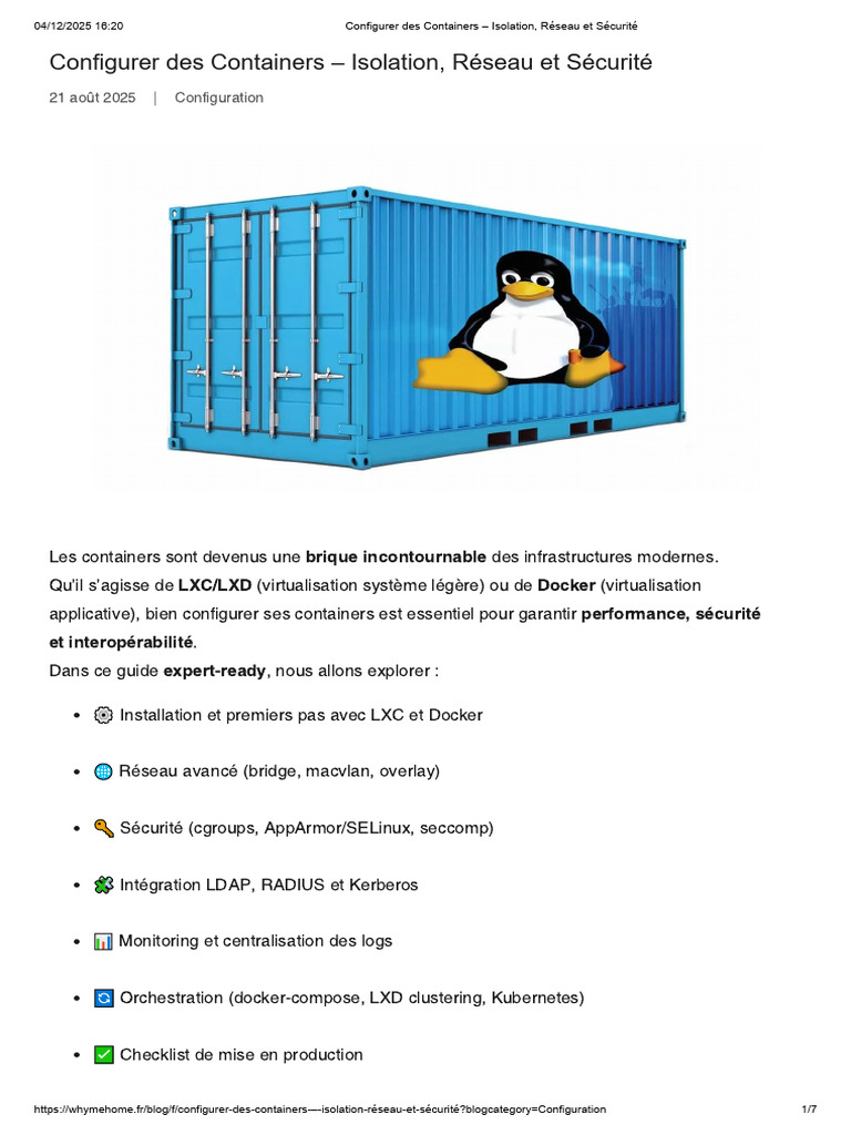 Guide complet sur la configuration des containers | PDF | Linux ...