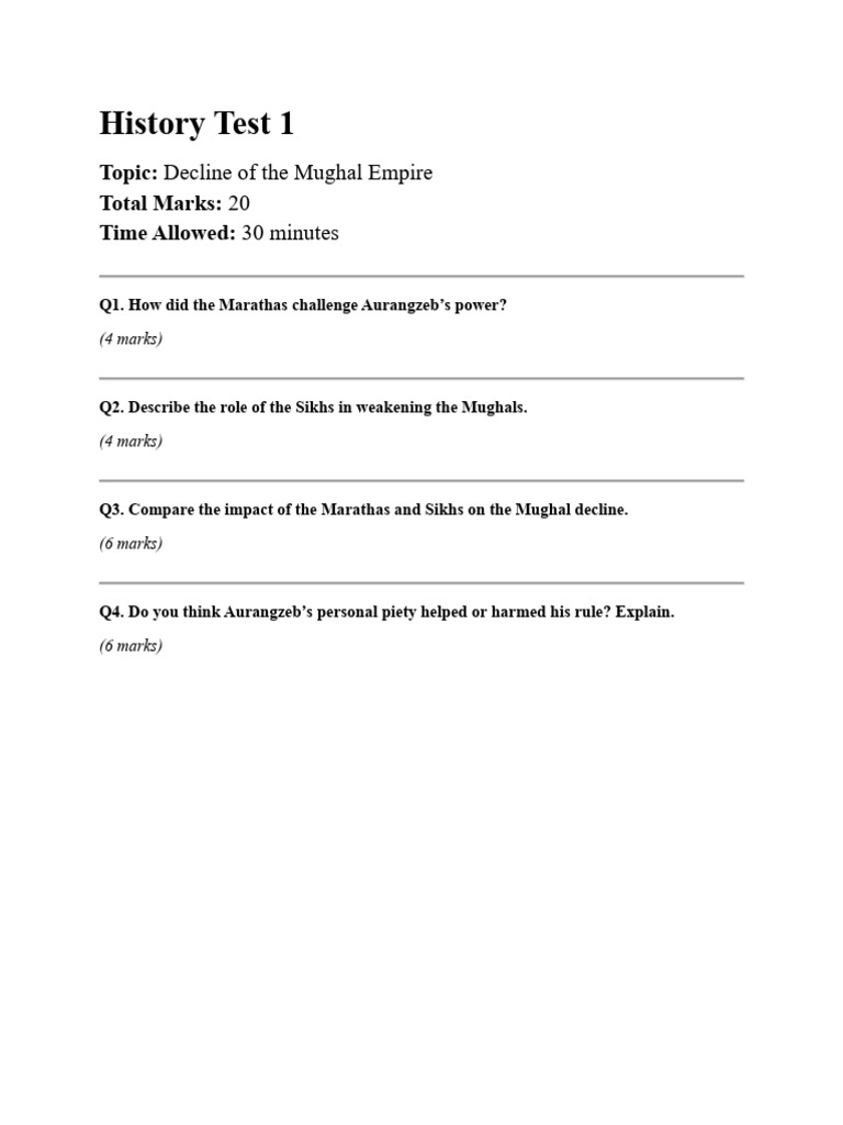 History Test 1 | PDF