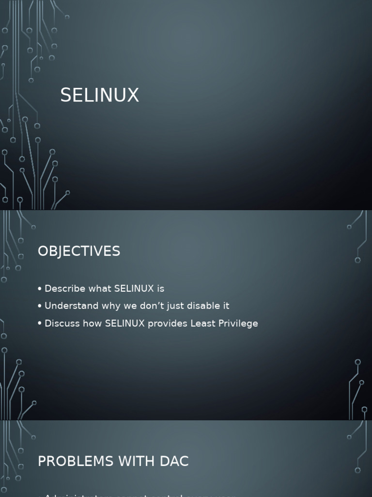 Understanding SELinux: Security Basics | PDF