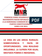 Ponencia MNR Sobre Ley de Desarrollo Rural