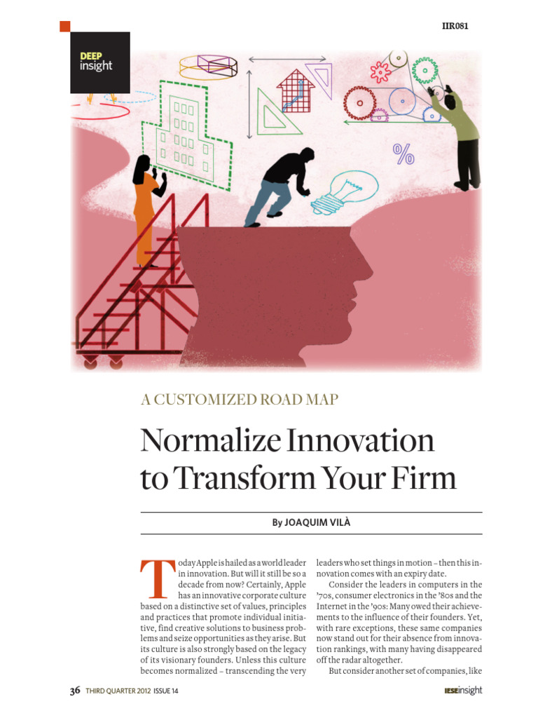 normalize innovation to transform your firm | PDF | Innovation | Business