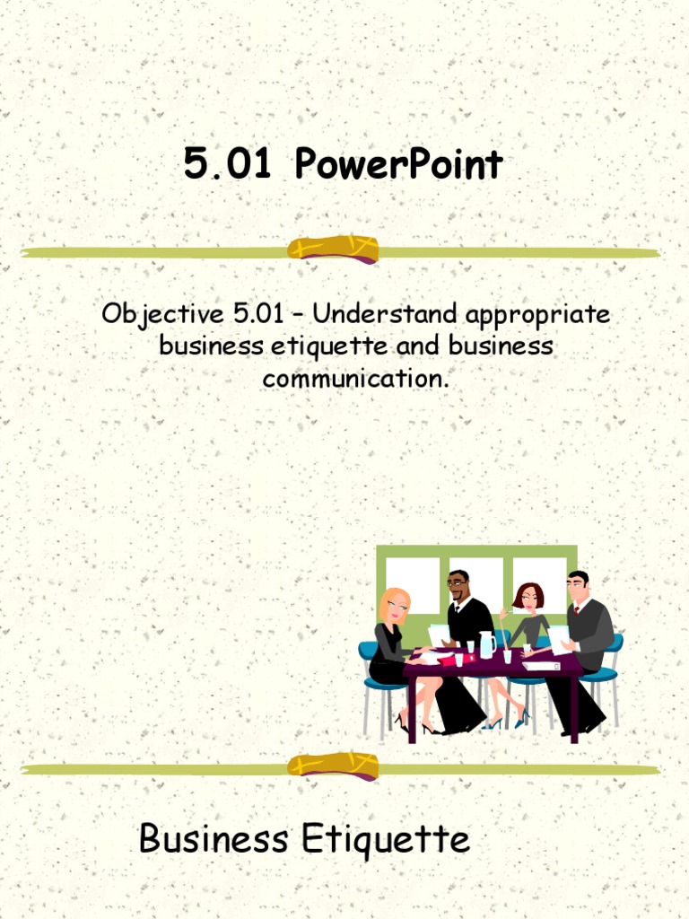 5.01-Business Etiquette & Communication | PDF | Etiquette | Memorandum