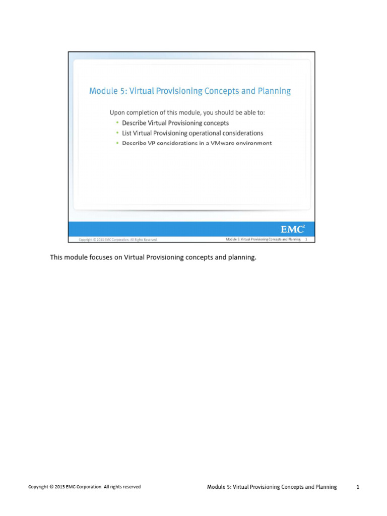Virtual Provisioning Concepts Overview | PDF | Computer Data Storage ...