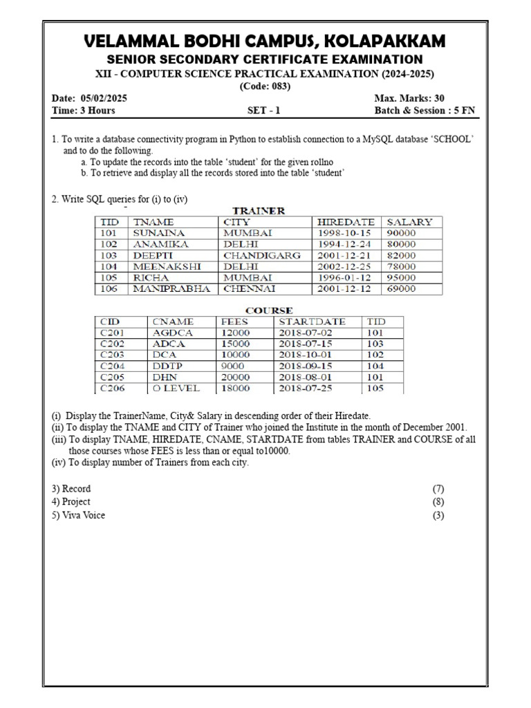 Computer Science Practical Exam 2025 | PDF | Information Retrieval ...