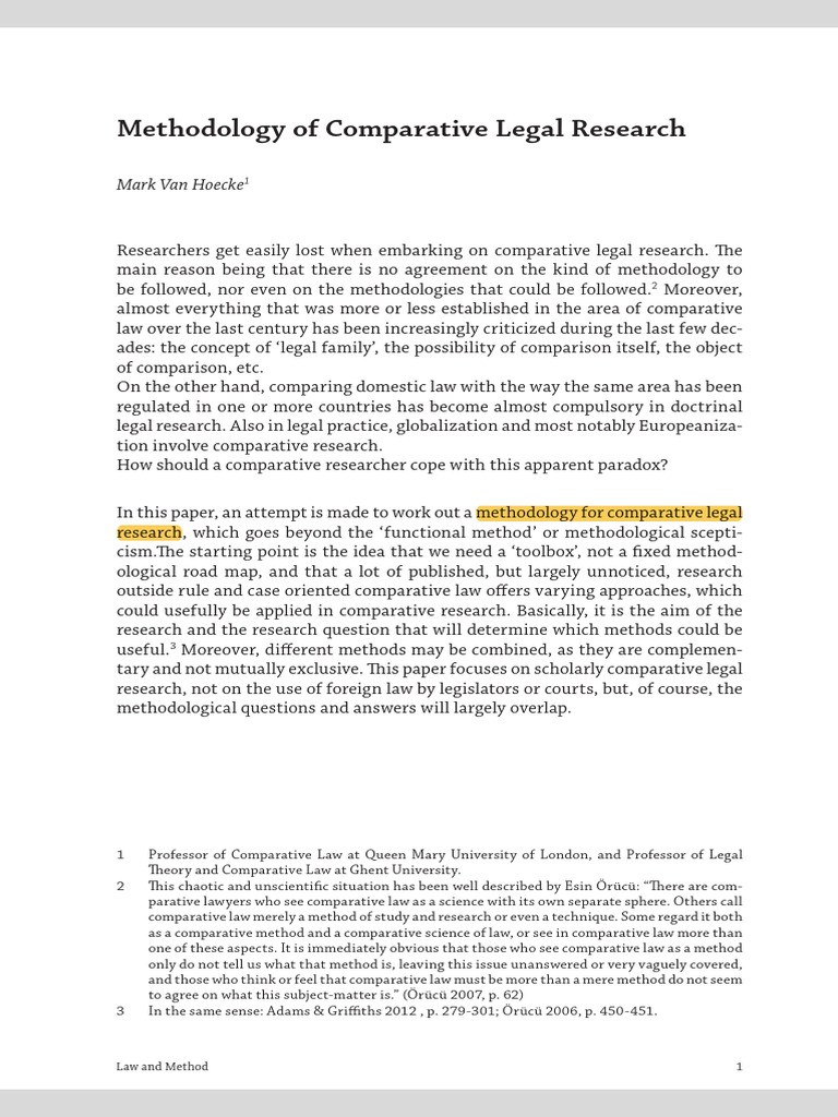 6. Methodology of Comparative Legal Research | PDF | Comparative Law ...