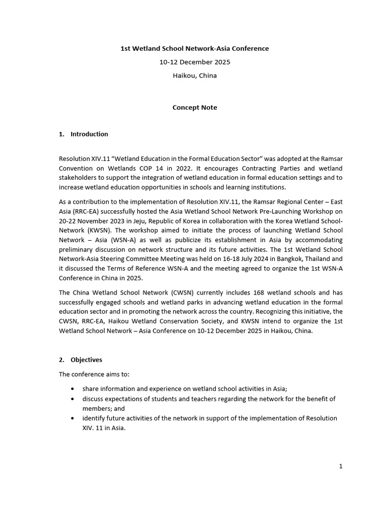 Concept Note Wsn a 1 | PDF