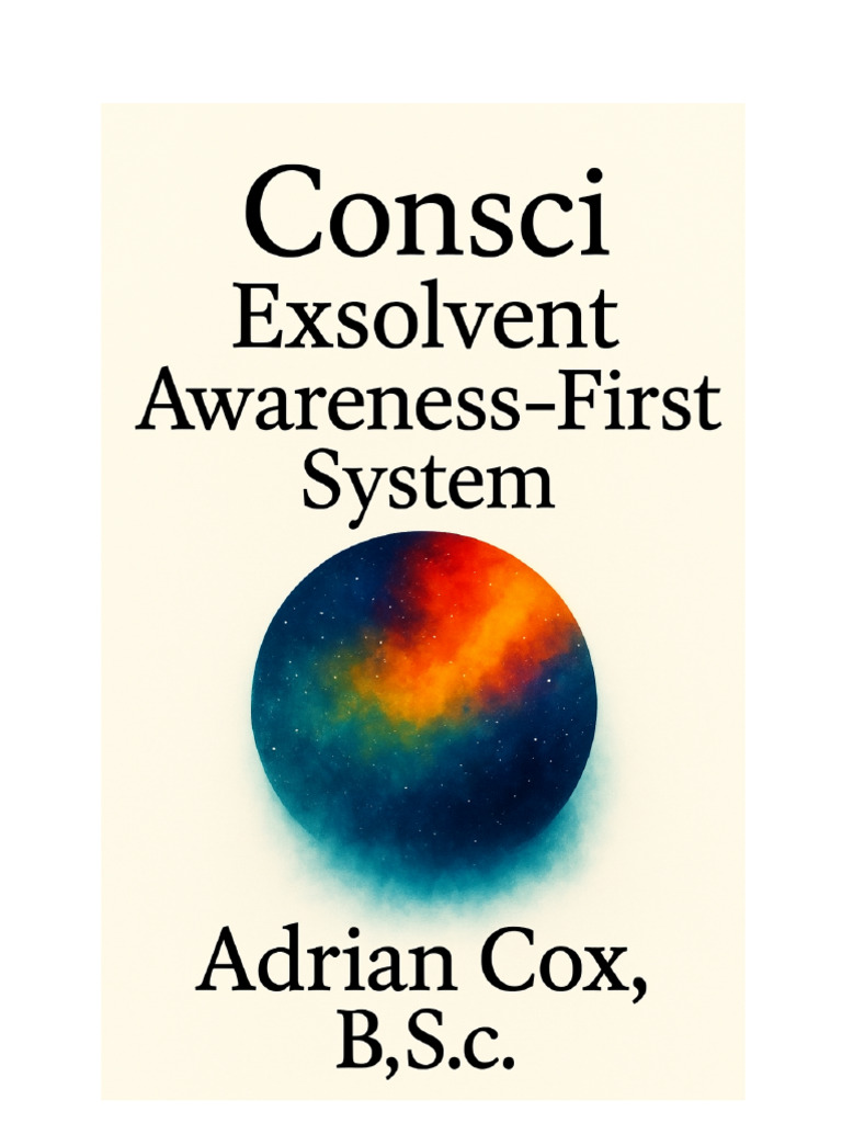 Consci Exsolvent Awareness-First System | PDF | Phenomenology ...
