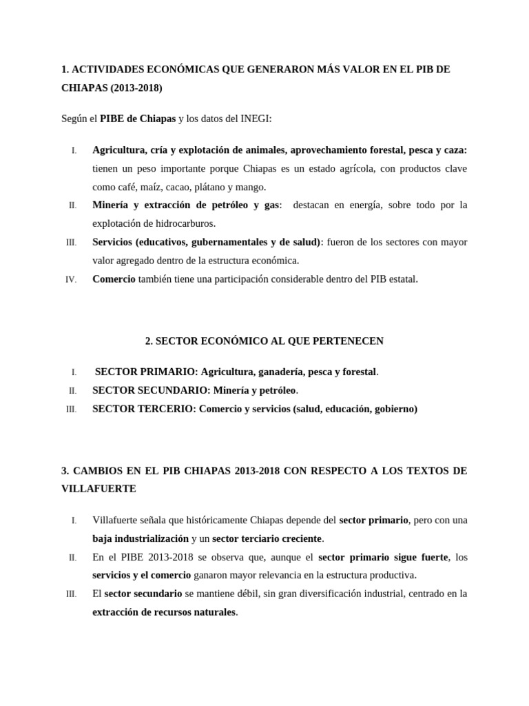 Actividades Económicas Clave en Chiapas | PDF | Agricultura | Chiapas
