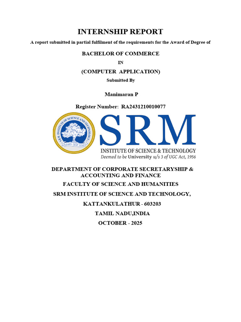 Manimaran Final Report | PDF | Search Engine Optimization | Digital ...