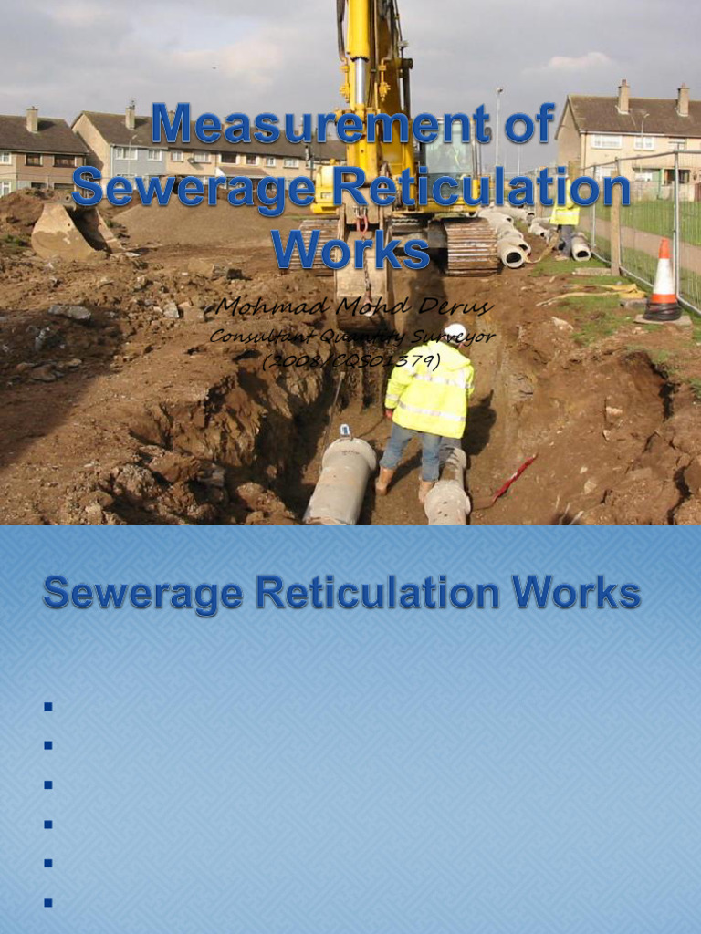 7.0 Sewerage Reticulation Works | PDF | Pipe (Fluid Conveyance ...