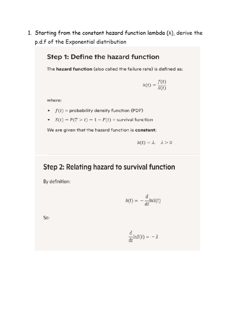Exponential Distribution (Group F) | PDF
