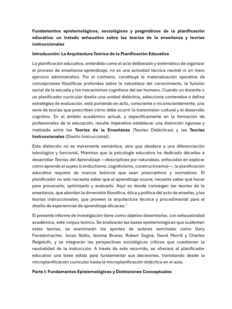 Fundamentos de la Planificación Educativa | PDF | Enseñando | Aprendizaje