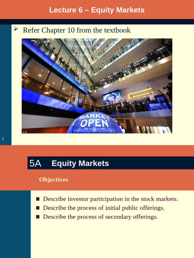 Understanding Equity Markets and IPOs | PDF | Initial Public Offering ...