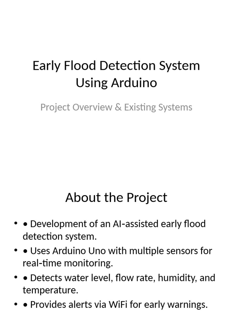 Arduino-Based Early Flood Detection System | PDF