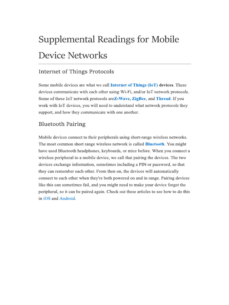 02 - Mobile Device Networks | PDF
