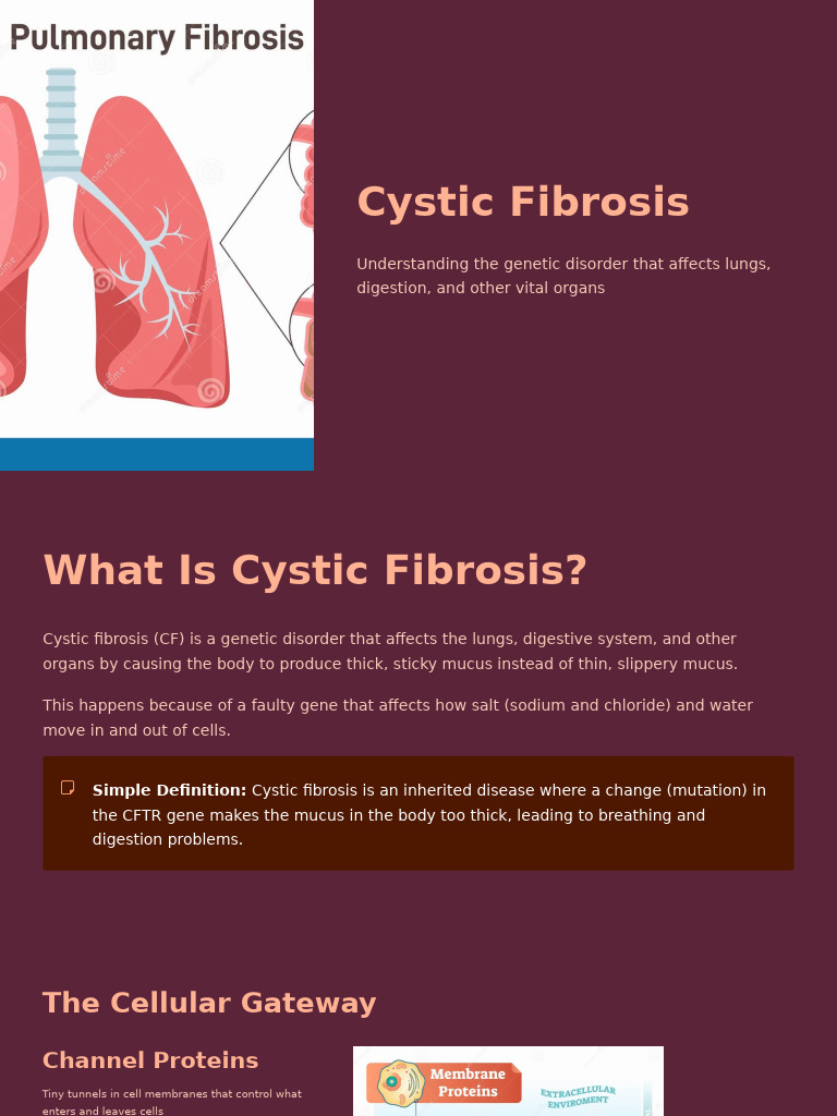 Cystic Fibrosis: Causes and Effects | PDF | Mucus | Respiratory Tract