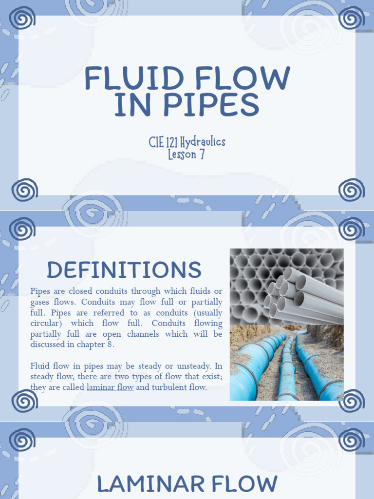 Fluid Flow in Pipes: Laminar vs Turbulent | PDF | Reynolds Number ...