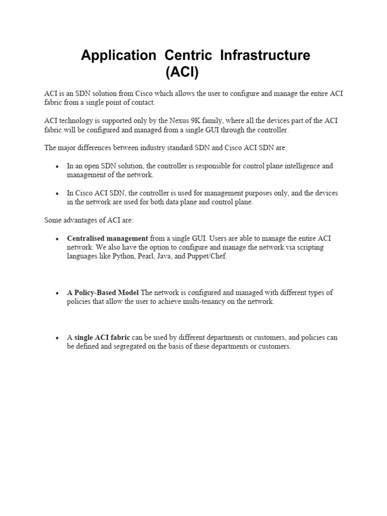 Cisco ACI Overview and Benefits | PDF | Computer Network | Virtual Machine