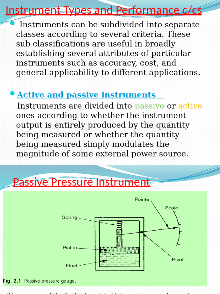 Types of Instruments and Their Performance | PDF | Accuracy And ...