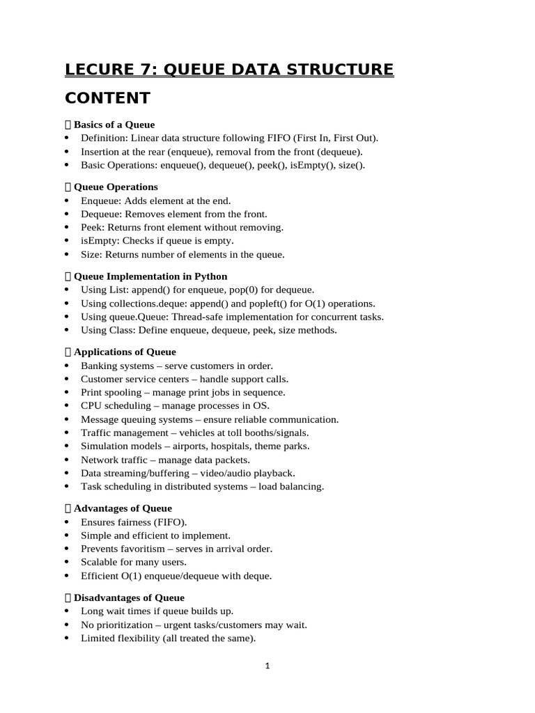 Understanding Queue Data Structure | PDF | Queue (Abstract Data Type ...
