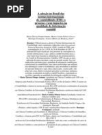 A adoção no Brasil das normais internacionais de contabilidade