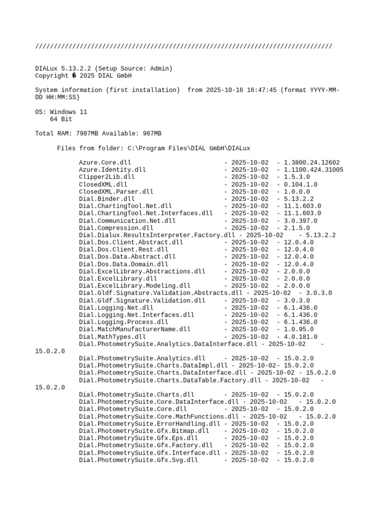 DIALux 5.13.2.2 Installation Details | PDF | Graphical User Interfaces ...