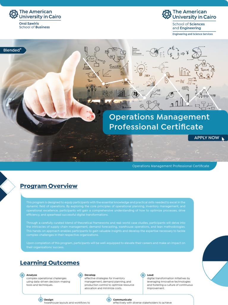 Operations Management Certificate Program | PDF | Operations Management ...