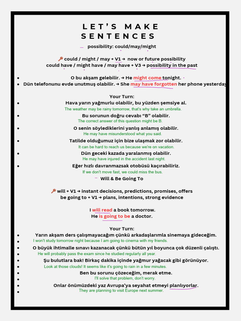 Let's Make Sentences Mixed | PDF