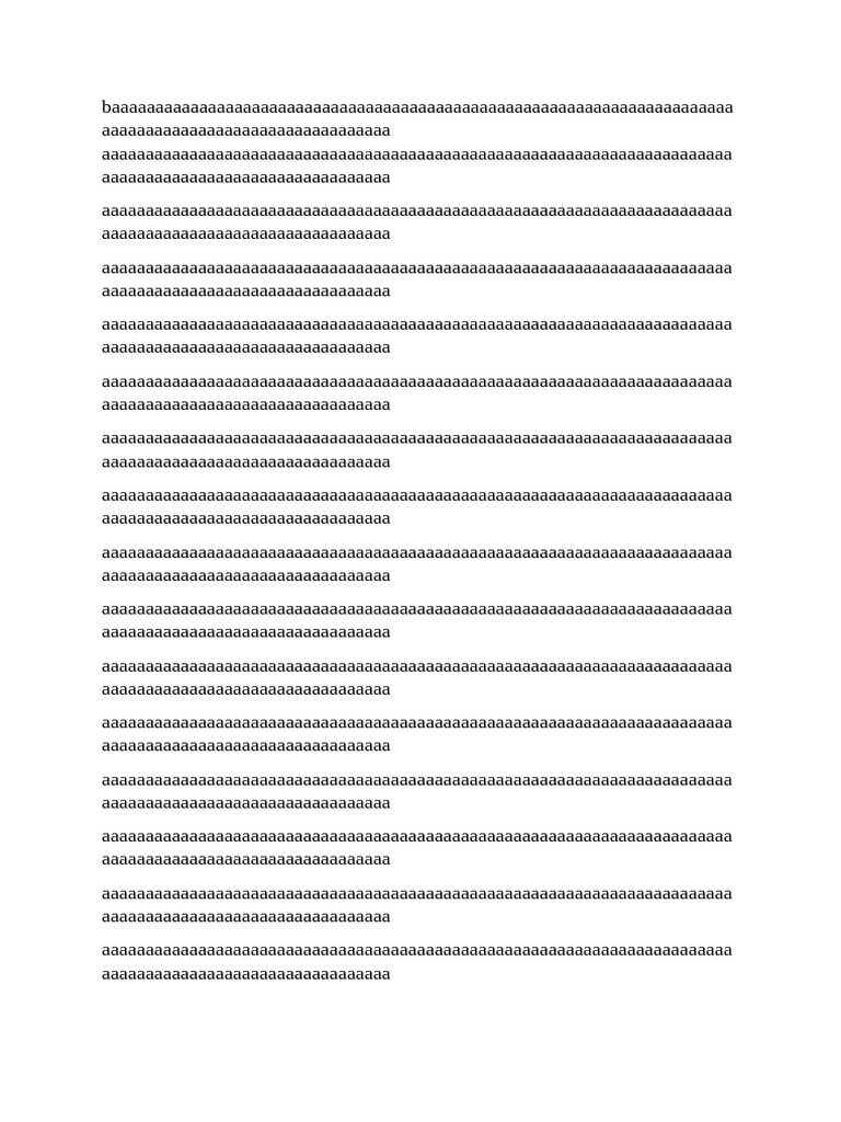 Document of Repeated Characters | PDF