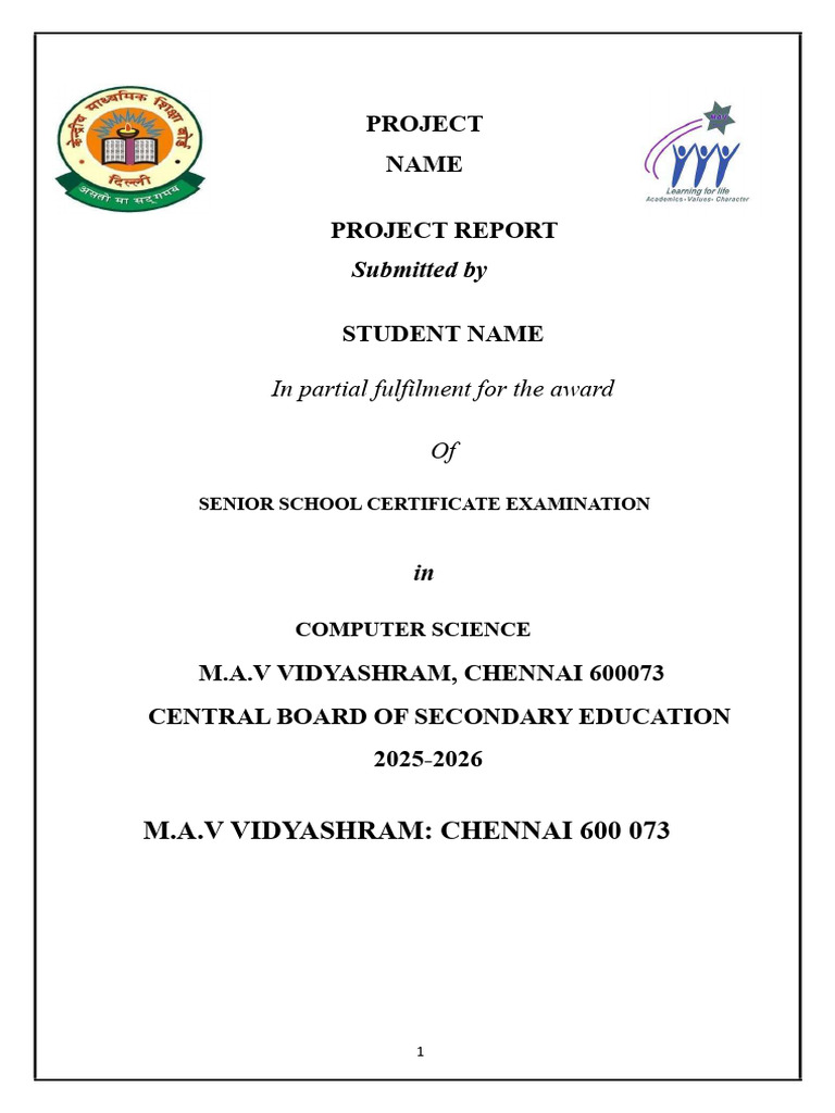Computer Science Project Report 2025 | PDF | Chess Openings | Chess