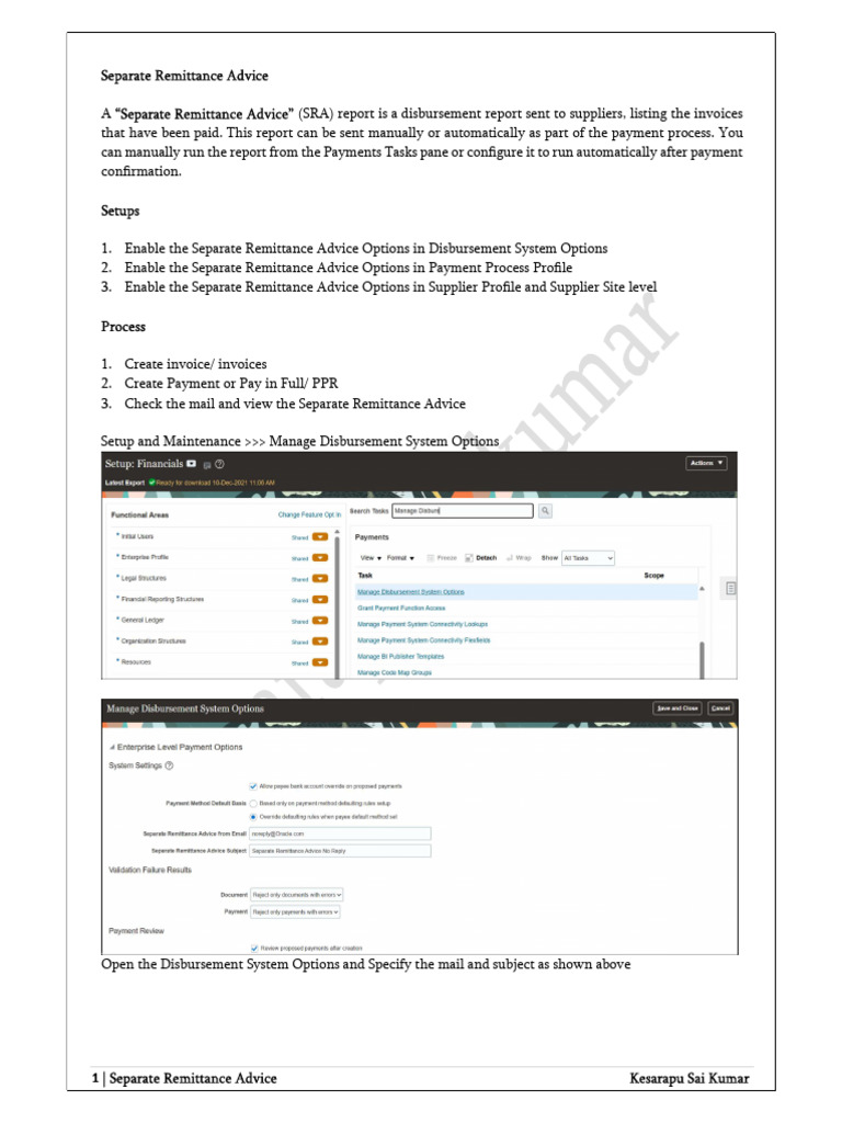 Separate Remittance Advice Guide | PDF | Invoice | Accounts Payable
