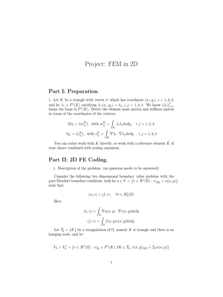 Fem Project | PDF | Finite Element Method | Mathematical Analysis