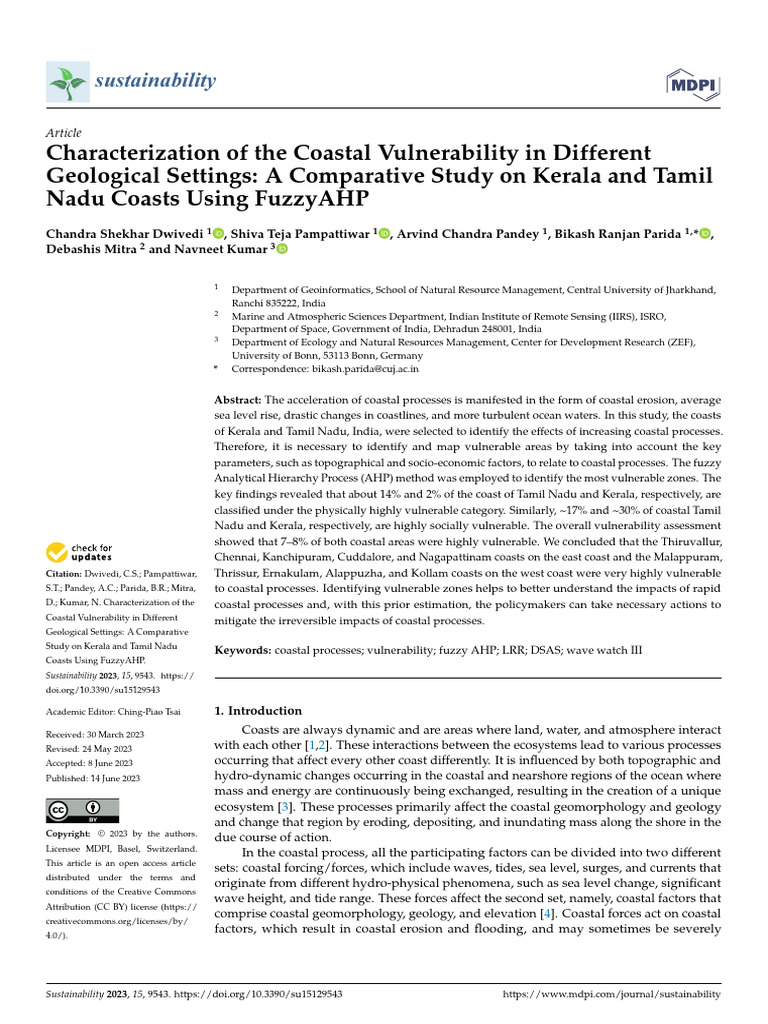 Sustainability 15 09543 | PDF | Coast | Sea Level Rise