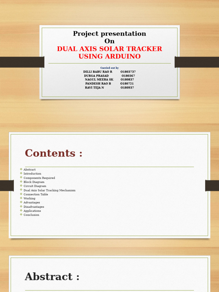 Arduino Dual Axis Solar Tracker System | PDF