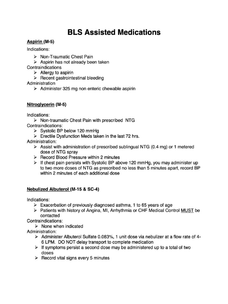 BLS Medications | PDF