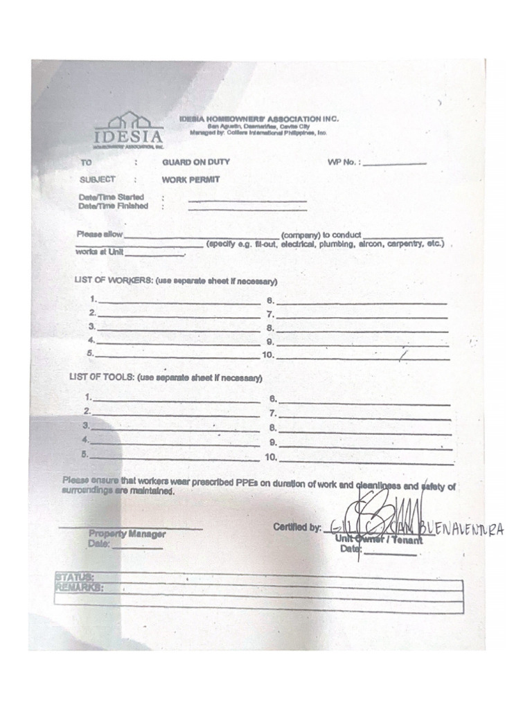 Work Permit | PDF