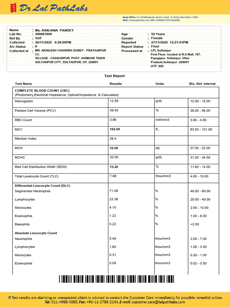 Page 1 of 5 | PDF | White Blood Cell | Medical Tests