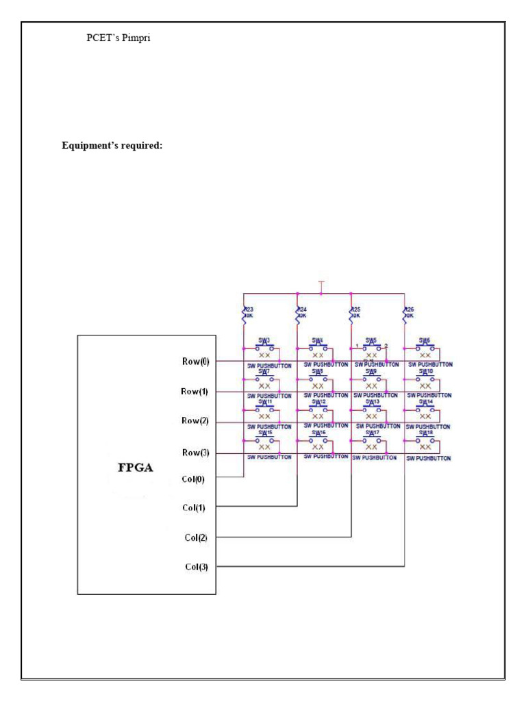 Interfacing 4x4 Keypad with FPGA | PDF