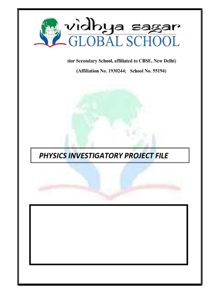 Class XII Physics Investigatory Project | PDF