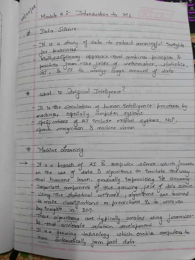 AIML Notes | PDF